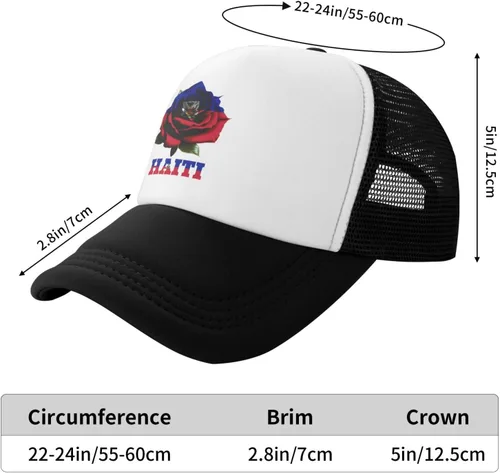 Vista 2 de Gorra de béisbol ajustable con cierre de presión para hombres y mujeres, gorra de malla transpirable, color negro