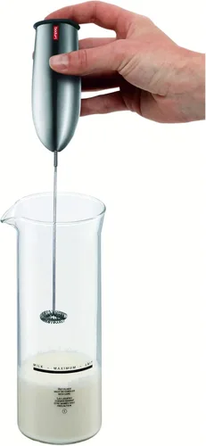 Vista 3 de Bodum Schiuma - Espumador de leche a pilas para café, lattes, chocolate caliente, moca, capuchino, negro