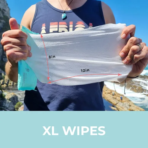 Vista 6 de Toallitas de ducha XL para adultos, para baño, viajes, campamento, gimnasio, automóvil, ancianos, postrados en cama, toallitas desechables