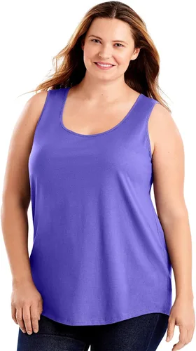 Vista 4 de JUST MY SIZE Women's Shirt-Tail Tank Top