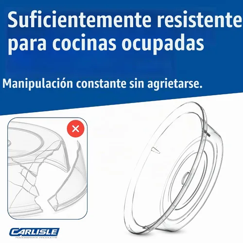 Vista 6 de Carlisle FoodService Products 198907 Cubierta de plástico comercial para placa, 10-3/16" a 10-1/4", transparente