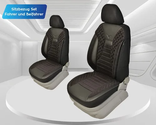 Vista 4 de Fundas de asiento para asientos de automóvil compatibles con Volvo XC40 de 2017, protector de asiento para conductor y pasajero, PS803