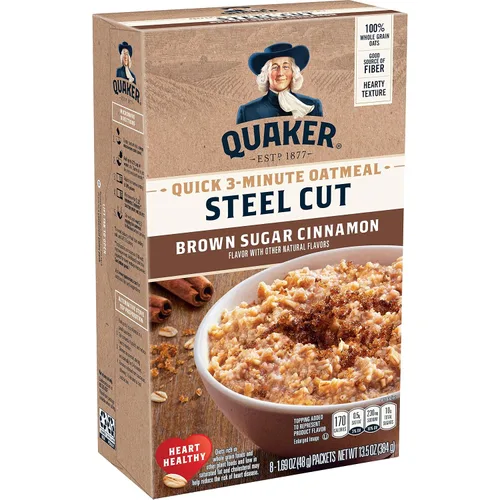 Vista 35 de Quaker Avena instantánea, proteína de azúcar morena de arce, 0.35 onzas de proteína, 12.6 onzas, paquete de 6