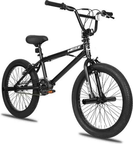 Vista 10 de WEIZE Freestyle BMX Bike 20 inch Trick Bicycle Plateado