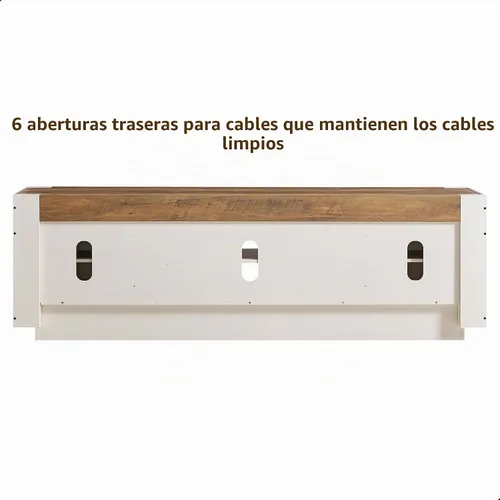 Vista 8 de OKD Soporte de TV moderno de 70 pulgadas para TV de 80 pulgadas, consola Blanco antiguo