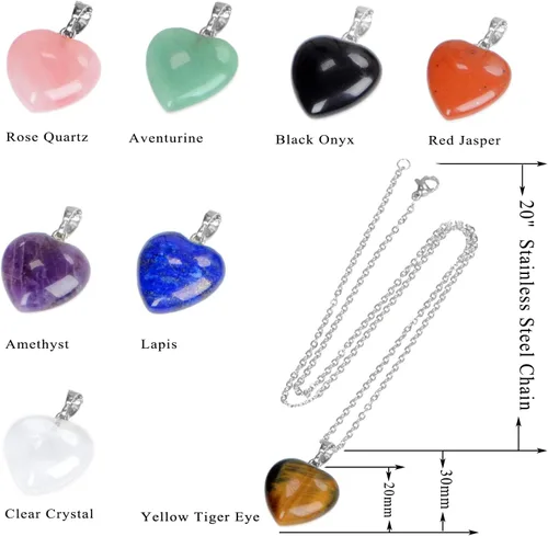 Vista 4 de AD Beads Dijes de piedra natural, cuentas de piedra curativa, colgantes para hacer collares de joyería
