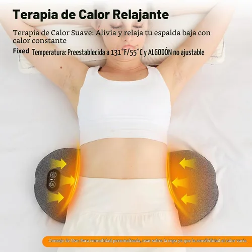 Vista 10 de Masajeador de espalda triple fusión 3 en 1 con calor Gris