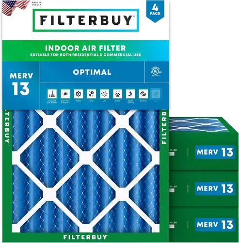 Vista 20 de Filterbuy Filtro de aire MERV 13 de 8 x 14 x 1 pulgadas, protección óptima contra el humo y la alergia (paquete de 4), filtros electrostáticos
