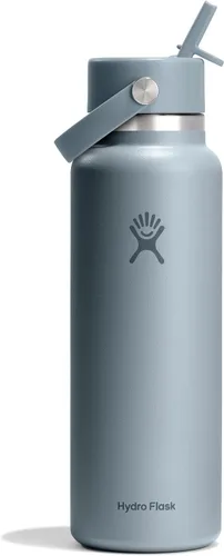 Vista 57 de Hydro Flask Botella de agua – Acero inoxidable aislado – Tapa flexible con popote de boca ancha, antiderrames, a prueba de fugas y recargable