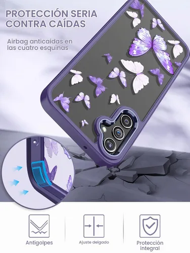 Vista 6 de Carcasa para Samsung Galaxy A14, diseño de flores transparentes