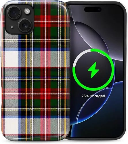 Vista 81 de Funda Compatible con iPhone 13/14 [Compatible con MagSafe] Protección de Doble Capa de Cáscara Dura Híbrida, Funda Magnética Protectora a Prueba