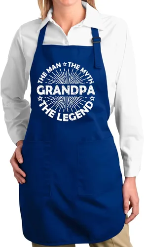 Vista 10 de Wild Bobby Abuelo Hombre Mito Leyenda Regalo Día del Padre Cocina Barbacoa Asado Cocinar Delantal Gráfico con Bolsillos