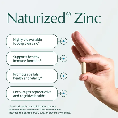 Vista 2 de Natura Health Products Suplemento de zinc de 25 mg - Apoya la salud celular y una respuesta inmune saludable - Zinc altamente biodisponible