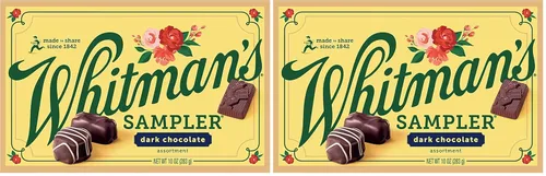 Vista 4 de Whitman's Surtido de muestras navideñas de chocolates oscuros, 10 onzas (22 piezas)