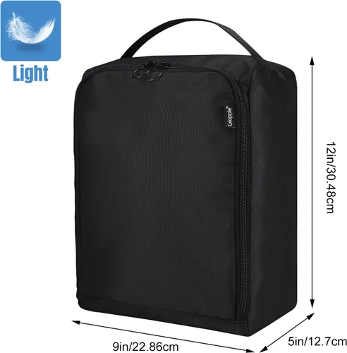 Vista 2 de Gloppie Bolsas para zapatos de viaje, bolsa de almacenamiento portátil grande para zapatos, organizador de zapatos, cubos de embalaje negros