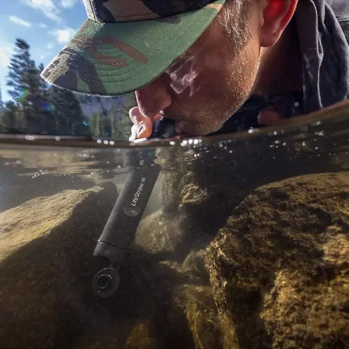 Vista 4 de LifeStraw Peak Series - Pajilla de filtro de agua personal para filtración de respaldo, emergencia, supervivencia e hidratación ultraligera, sin
