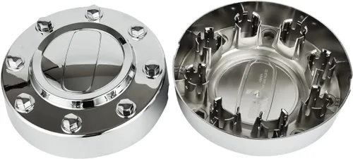 Vista 5 de Repuesto para tapa de cubo central de rueda cromada 2011-2018 Ram 3500 2 piezas delantera de 1 tonelada doble DRW aleación 68081010AA 68081010AB