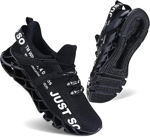 Vista 2 de COKAFIL - Zapatos de correr para hombre, tenis atléticos con bordes para caminar