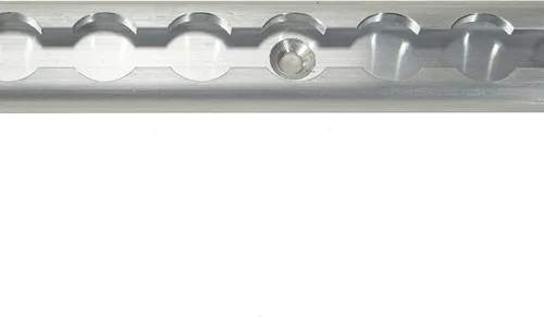 Vista 4 de US Cargo Control Sistema de amarre de riel en L: (2) rieles de aluminio anodizado en L de 4 pies y (4) accesorios de junta tórica de un solo perno