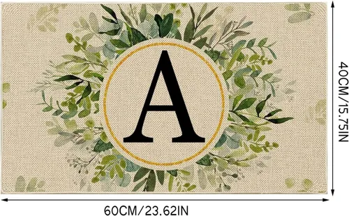 Vista 2 de Alfombrillas personalizadas con apellido familiar, 24 x 16 pulgadas, antideslizantes, para entrada y hogar, felpudos de bienvenida para interiores