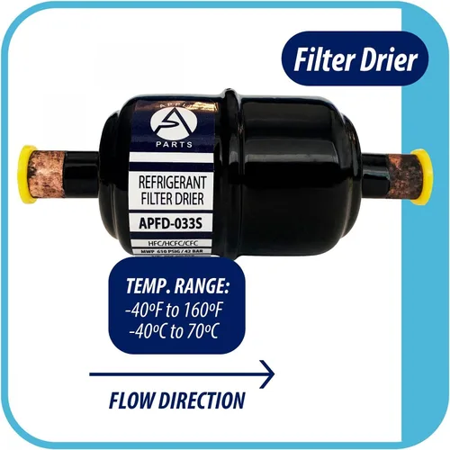 Vista 9 de Appli Parts APFD-033S 3/8 in Liquid Line Refrigerante AC Filtro Secador HVAC Refrigeración 033S ODF Sudor Soldadura conexión universal
