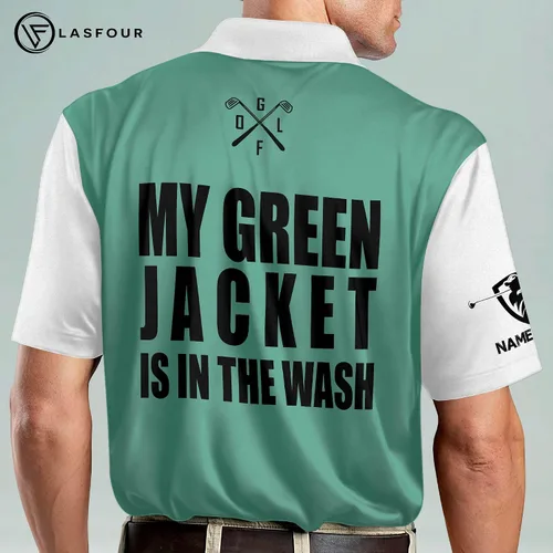 Vista 5 de LASFOUR Polo de golf divertido personalizado para hombre, con bandera americana, polo de golf orgulloso, patriótico 3D para hombre
