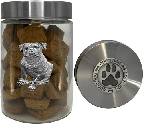Vista 13 de Heritage Pewter Basset Hound Good Dog Treat Jar – Tarro de golosinas de 34 onzas con tapa hermética a rosca Regalo para propietarios de Basset