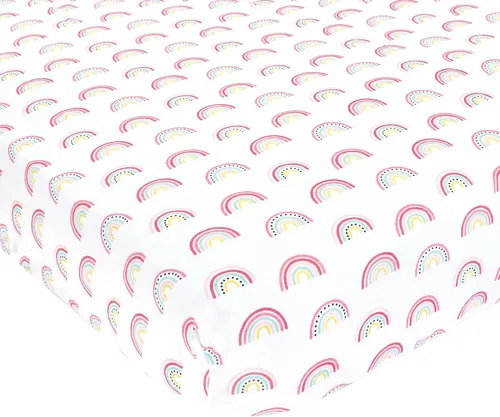 Vista 32 de Hudson Baby Sábana bajera ajustable unisex de algodón para cuna, avión, talla única