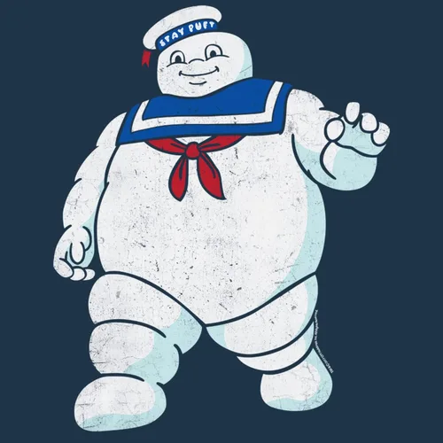 Vista 2 de The Real Ghostbusters - Camiseta animada de la serie de televisión Mr Stay Puft para niños grandes