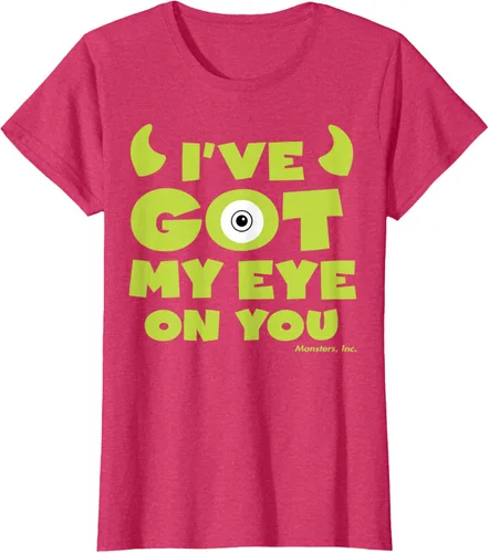 Vista 10 de Disney Pixar Monsters Inc Mike Wazowski Eye On You - Camiseta, Negro, S