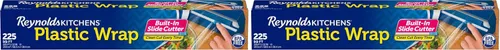 Vista 3 de Reynolds Envoltura de papel de aluminio de 200 pies cuadrados + envoltura de plástico de corte rápido Reynolds Kitchens, paquete de 225 pies