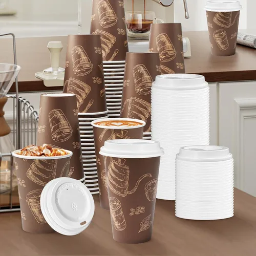 Vista 5 de Paquete de 180 tapas para tazas de café, tapa de plástico para vasos