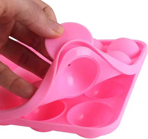 Vista 4 de Molde de silicón de 20 cavidades para hacer paletas, para hornear Rosa (Pink Stick)