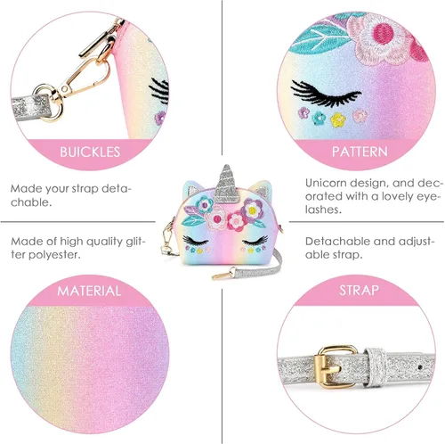 Vista 6 de Mibasies - Regalos de unicornio - Bolsa para niñas.