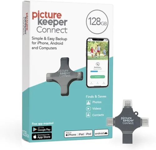 Vista 7 de Picture Keeper Connect Unidad Flash USB para Fotos y Videos para Apple, Android y Dispositivos PC, Unidad de Pulgar de 32GB plateado
