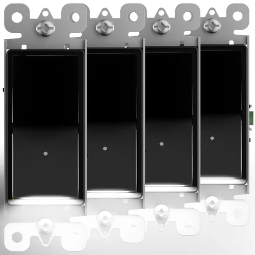 Vista 8 de Paquete de 10 interruptores de luz SOZULAMP con luz nocturna LED de 15 amperios, 120/277 voltios, interruptor de pared de un solo polo, sensor