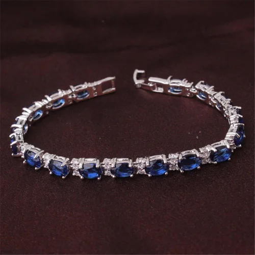 Vista 4 de GULICX Pulsera de tenis para mujer con circonita cúbica transparente chapada en oro rosa