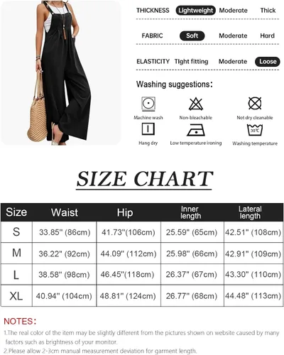 Vista 7 de Gihuo Overol holgado de moda para mujer, overol con peto de pierna ancha