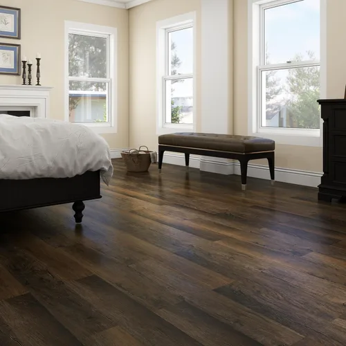Vista 3 de MULGREAT Paquete de 6 muestras de azulejos para despegar y pegar, suelo de vinilo impermeable con aspecto de madera, tablón de lujo autoadhesivo