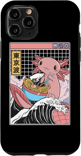 Vista 29 de Axolotl Eating Ramen Kanagawa Wave Kawaii Anime Vaporwave Case for iPhone 17