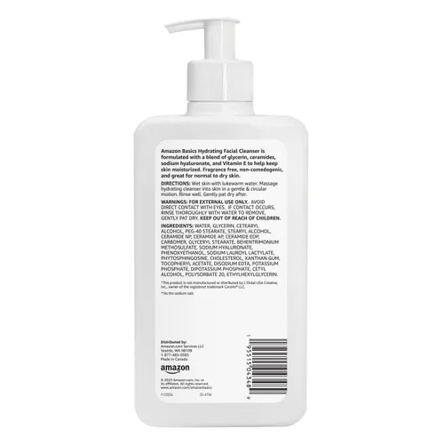 Vista 2 de Amazon Basics Limpiador facial hidratante, 12 onzas líquidas, paquete de 1