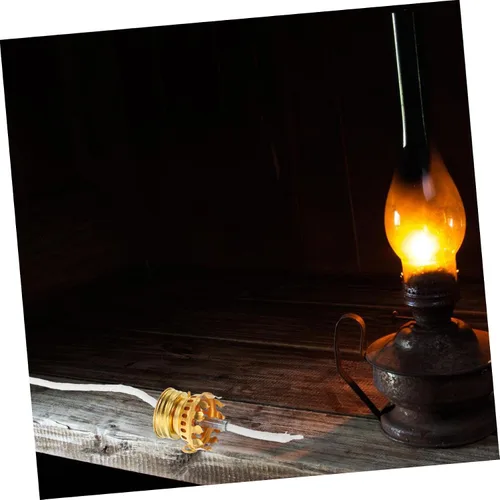 Vista 3 de DOITOOL Base de lámpara de queroseno Perilla Oil Kerosene Lantern Lámpara de aceite Lámpara de soporte de metal Linterna de aceite Linterna