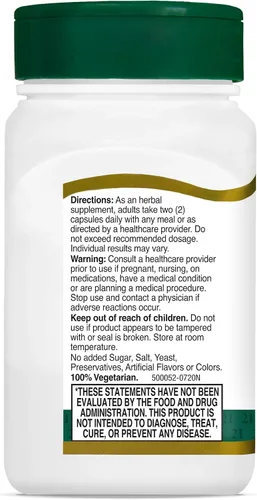 Vista 3 de 21st Century Cápsulas vegetales de extracto de equinácea, 60 unidades Echinacea Purpurea & Angustifolia Standardized Herbal Extract, Immune