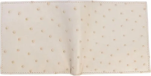 Vista 5 de Carteras de piel de avestruz auténtica, color blanco marfil