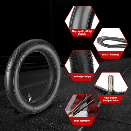 Vista 4 de aibiku Tubo interior de 8.5 pulgadas para scooter eléctrico, grueso, duradero, a prueba de fugas, tubo interior de 8 1/2 x 2 para Xiaomi M365