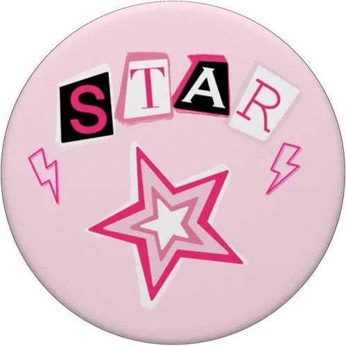 Vista 3 de Cyber Y2K Star Pink Mcbling - Decoración de habitación de los años 2000, PopSockets estándar PopGrip