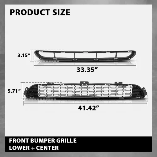 Vista 3 de G-PLUS Parrilla de Parachoques Delantero Inferior y Central 2 Piezas, Compatible con Kia Sorento 2014-2015 865611U500, 865221U500, 86561-1U500