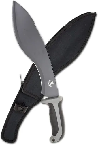 Vista 9 de Snake Eye Machete with Heavy Duty Construction-Ergonomic Non-Slip Handle and Belt Sheath for Gardening, Land-Management, Bushcraft, Hunting and