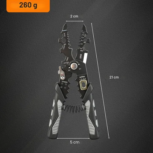 Vista 6 de Herramienta pelacables mejorada 2026, crimpadora de corte multifuncional 25 en 1 y llave de perno de tuerca, cables de 16 AWG a 3 AWG, pelacables