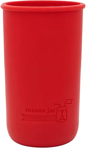Vista 4 de Mason Jar Lifestyle - Fundas de silicona de 24 onzas para proteger frascos de bola (4, Americana Multicolor)